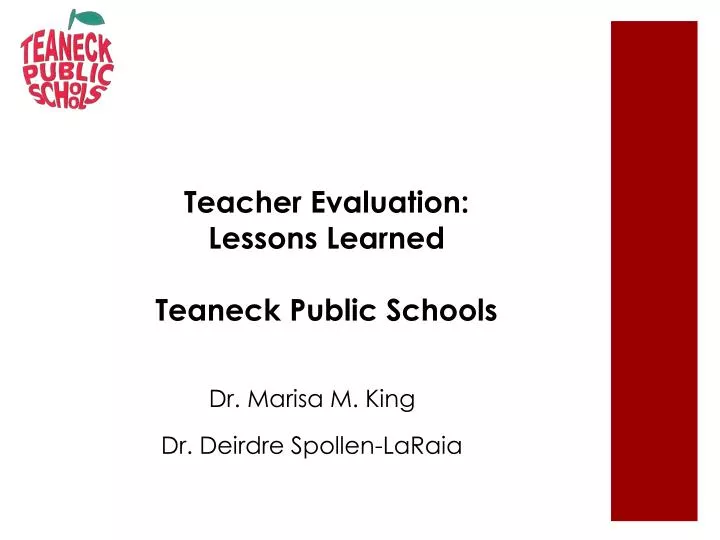 teacher evaluation lessons learned teaneck public schools