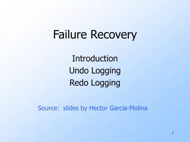 failure recovery