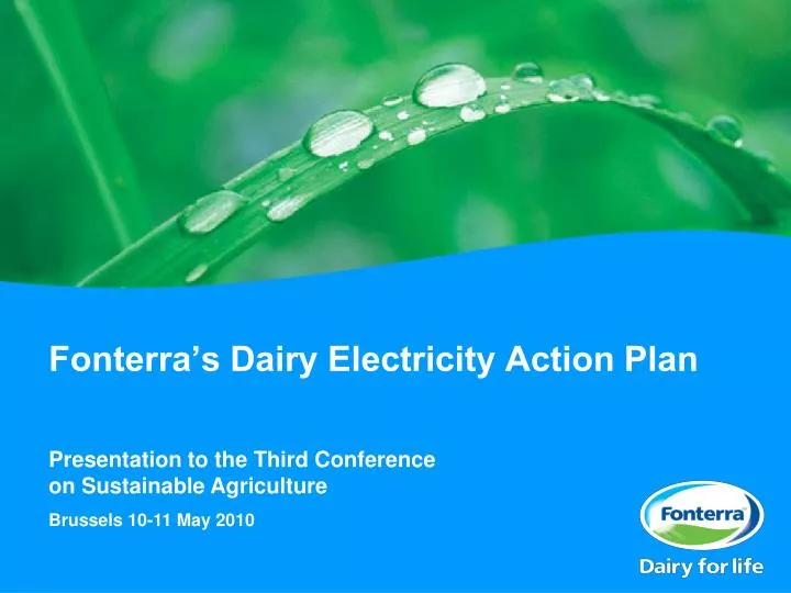 fonterra s dairy electricity action plan