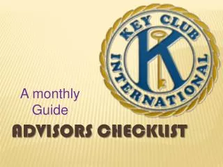 Advisors Checklist