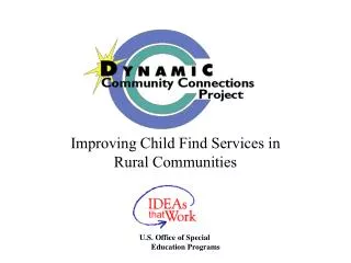 Improving Child Find Services in Rural Communities