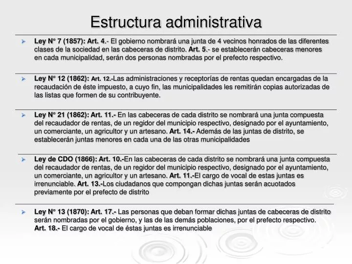 estructura administrativa