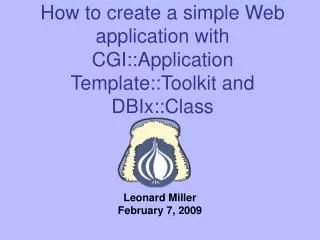 How to create a simple Web application with CGI::Application Template::Toolkit and DBIx::Class