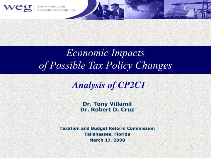 economic impacts of possible tax policy changes