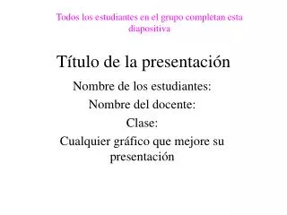 t tulo de la presentaci n