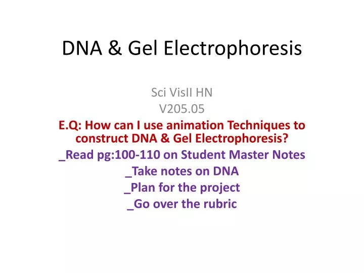 dna gel electrophoresis