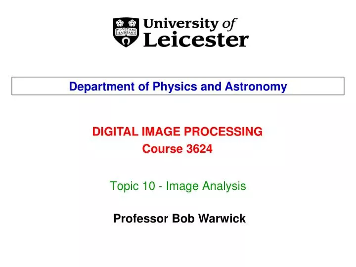 topic 10 image analysis