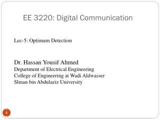 EE 3220: Digital Communication