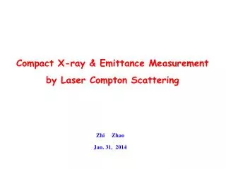 Compact X-ray &amp; Emittance Measurement by Laser Compton Scattering