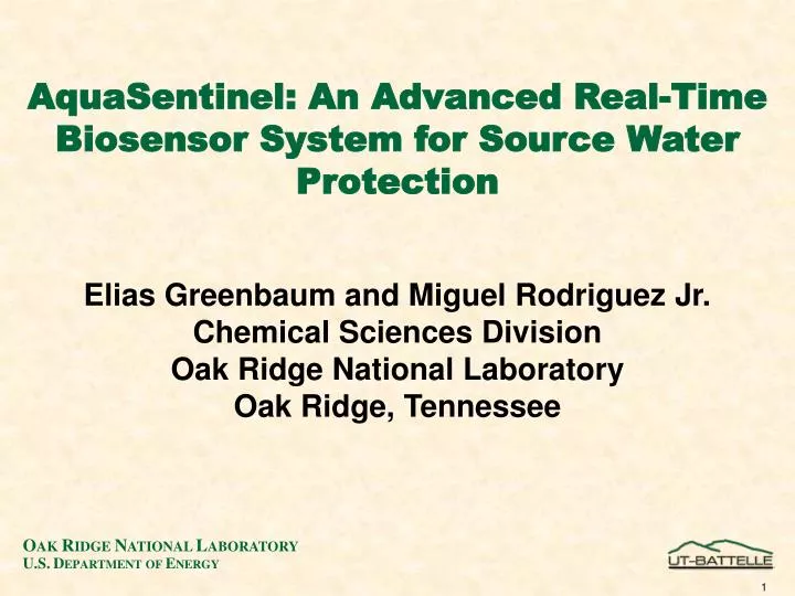 aquasentinel an advanced real time biosensor system for source water protection