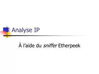 analyse ip
