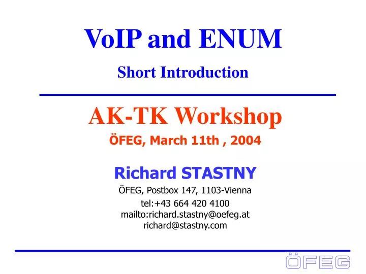 voip and enum short introduction