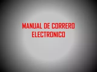 manual de correro electronico