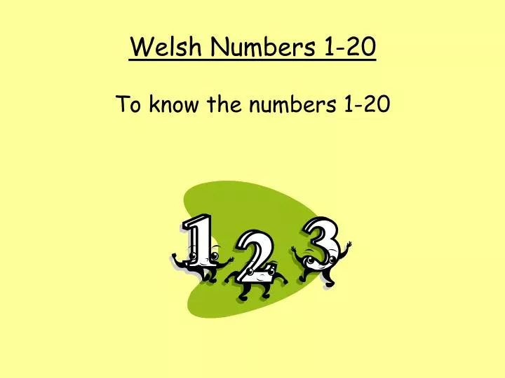 welsh numbers 1 20
