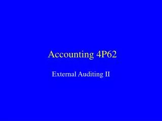 Accounting 4P62