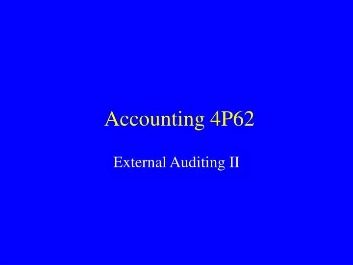 accounting 4p62