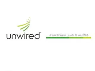 Annual Financial Results 30 June 2005