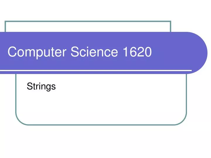 computer science 1620