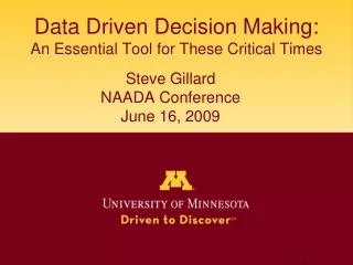 Data Driven Decision Making: An Essential Tool for These Critical Times