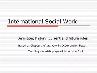 International Social Work