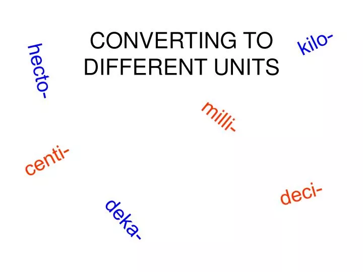 converting to different units
