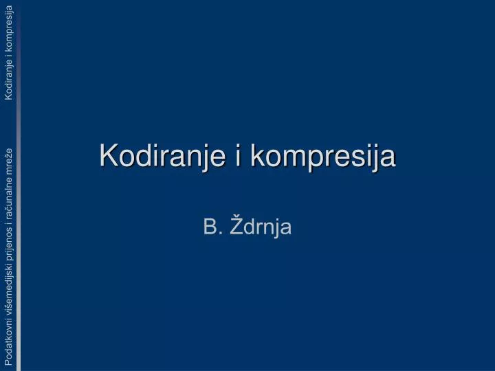 kodiranje i kompresija