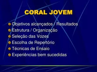 coral jovem