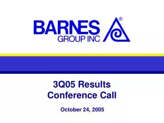 3Q05 Results Conference Call