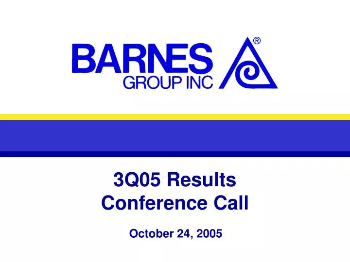 3q05 results conference call