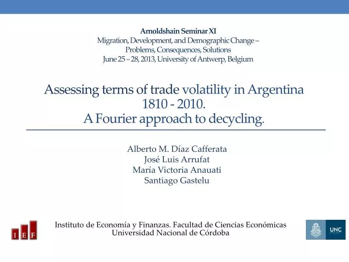 assessing terms of trade volatility in argentina 1810 2010 a fourier approach to decycling