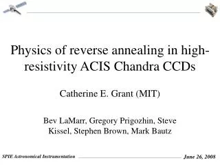 Physics of reverse annealing in high-resistivity ACIS Chandra CCDs
