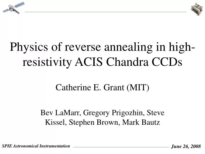 physics of reverse annealing in high resistivity acis chandra ccds