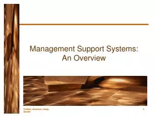 Management Support Systems: An Overview