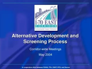 Alternative Development and Screening Process