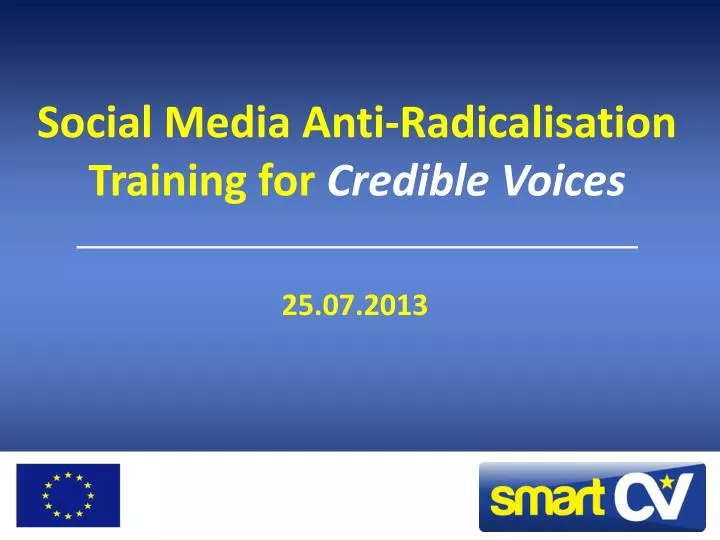 social media anti radicalisation training for credible voices