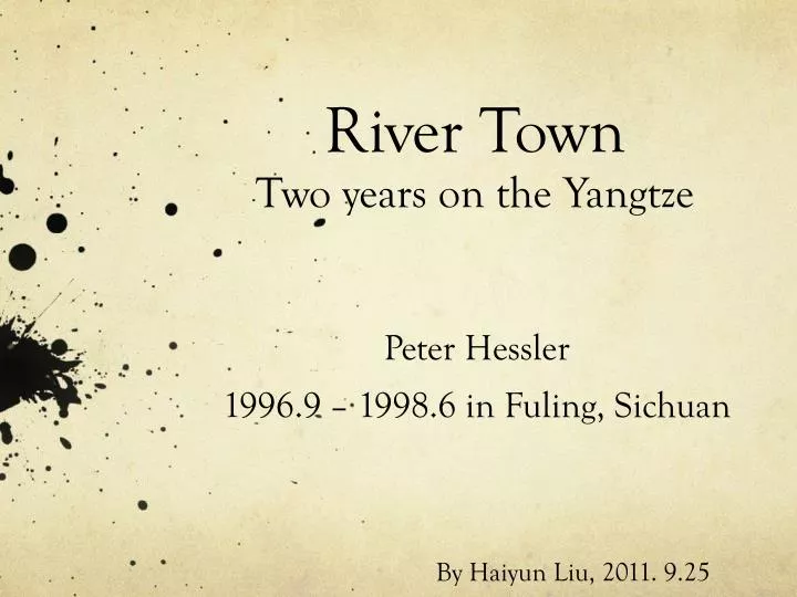 river town two years on the yangtze