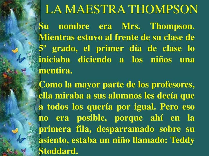 la maestra thompson
