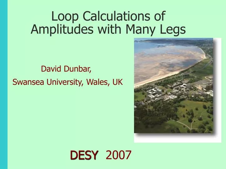 loop calculations of amplitudes with many legs