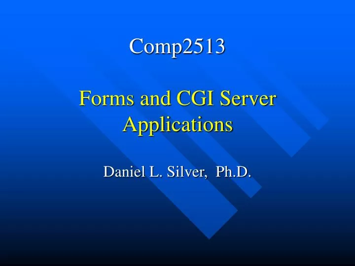 comp2513 forms and cgi server applications