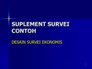 suplement survei contoh