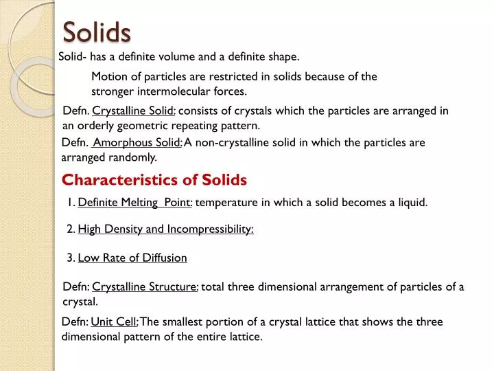 PPT - Solids PowerPoint Presentation, Free Download - ID:4310438