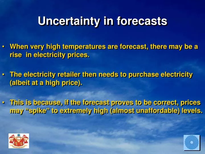 uncertainty in forecasts