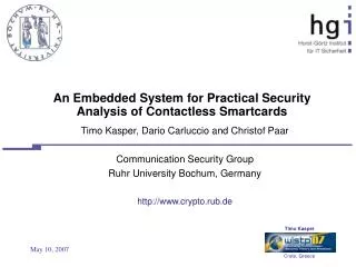 An Embedded System for Practical Security Analysis of Contactless Smartcards