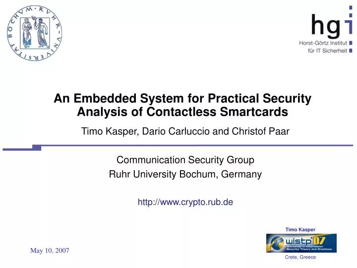 an embedded system for practical security analysis of contactless smartcards