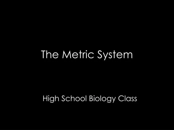 the metric system