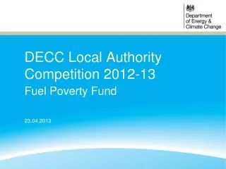 DECC Local Authority Competition 2012-13