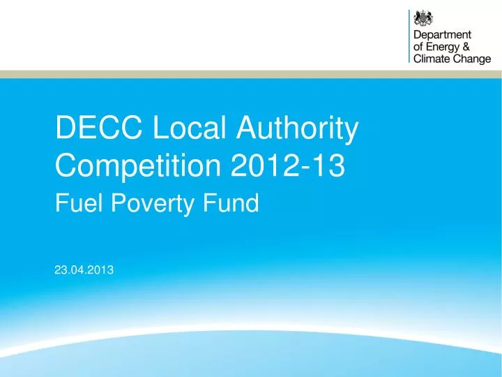 decc local authority competition 2012 13