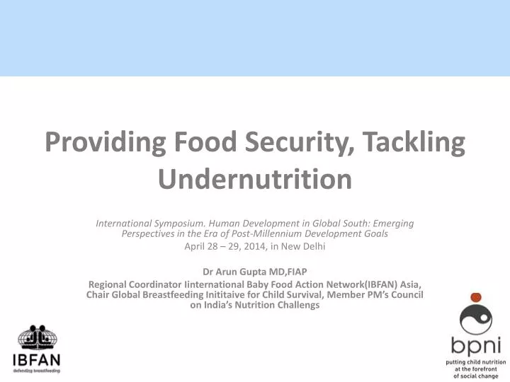 providing food security tackling undernutrition