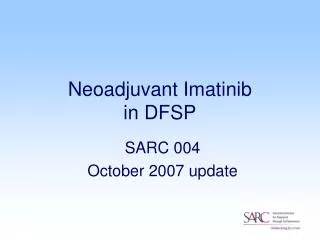Neoadjuvant Imatinib in DFSP