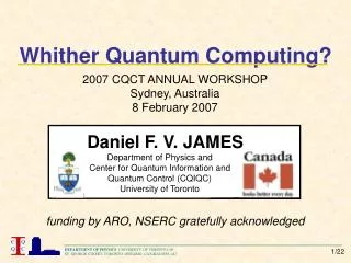 Whither Quantum Computing?
